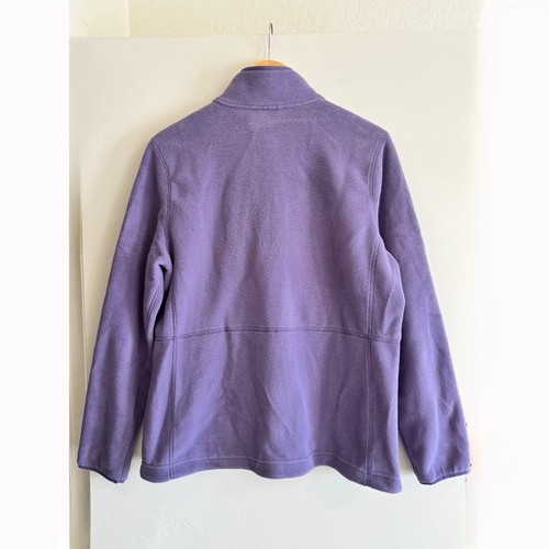 L.L. Bean Mountain Classic Fleecejacke Damen Large gedeckt lila durchgehender Reißverschluss warm - Bild 2 von 15