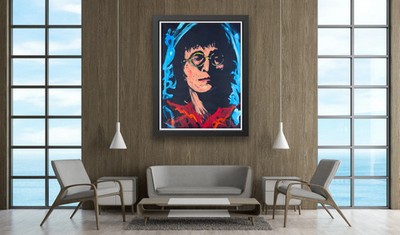 『デニーズ』油絵　現代アート Denny Dent Original John Lennon Painting Large Signed | eBay