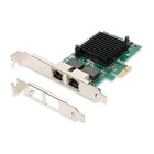 DIGITUS Gigabit PCIe Netzwerk-Karte 2-Port RJ45 Layer-2 Intel Chipsatz 82575EB