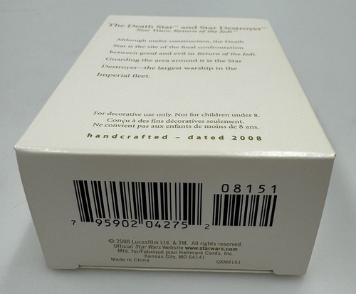 Hallmark Mini Star Wars The Death Star & Star Destroyer Ornaments 2008 - NEW - Picture 10 of 12
