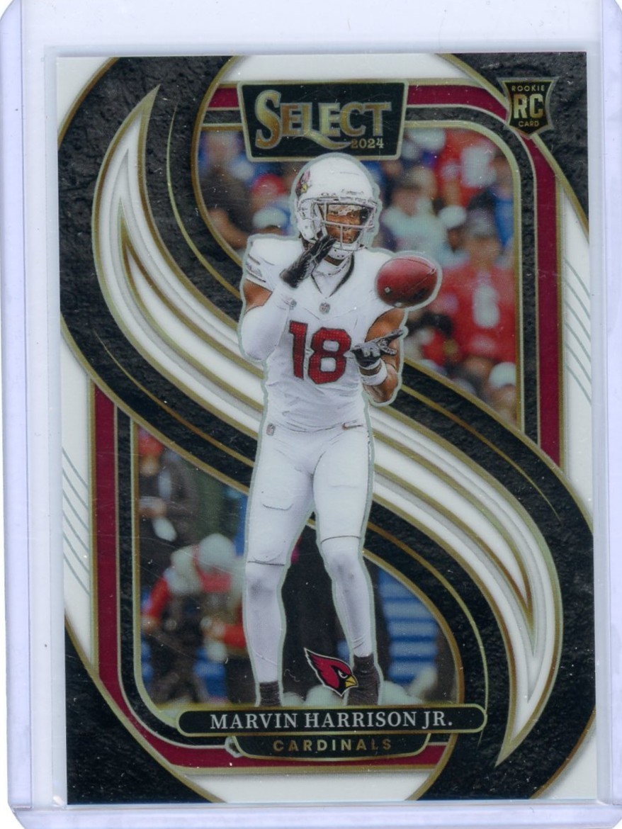 2024 Panini Select Marvin Harrison Jr. White Prizm Premier Level Rookie /35