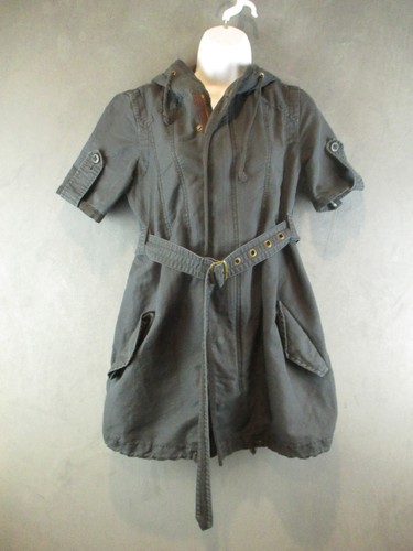 Free People Jacket Womens Small Hooded Belted Utility Military Safari Pockets - Bild 1 von 14