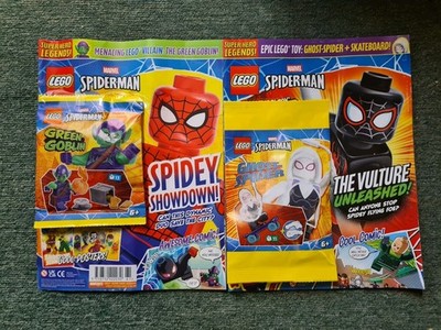 Lego Spiderman magazines x2 Issues 17 + 18 + Sealed Packs Brand New