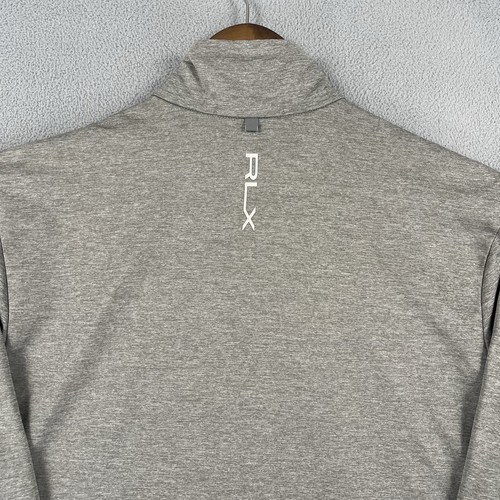 RLX Ralph Lauren Sweatshirt Men M Gray 1/4 Zip Golf Performance Philadelphia CC - Picture 7 of 10