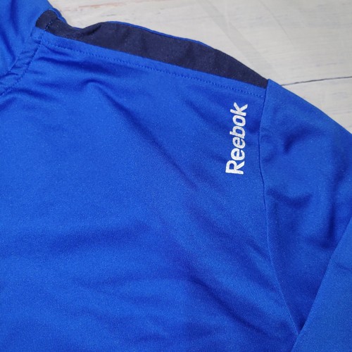 Camisa de Entrenamiento Deportiva Manga Larga Reebok Pullover Para Hombre Grande Azul Cuarto Cremallera - Imagen 17 de 24