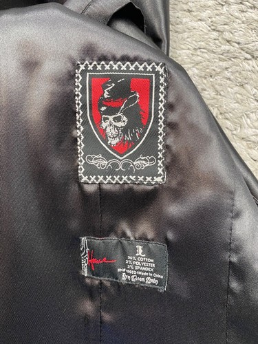 House of Howe Weste Herren Large schwarz Nadelstreifen Groll Vampir Steampunk Weste - Bild 4 von 11