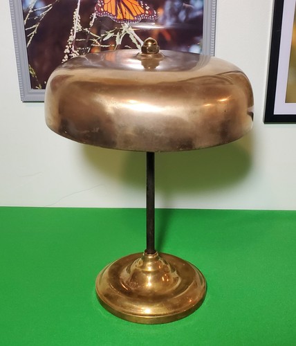RARE Antique Large Brass Church Gong Bell w/ Wooden Mallet - Picture 2 of 15