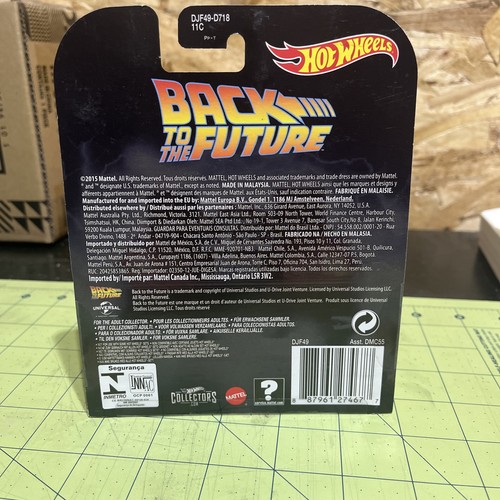 BACK TO THE FUTURE TIME MACHINE HOT WHEELS RETRO ENTERTAINMENT 2015 NEW DIE-CAST - Picture 3 of 3