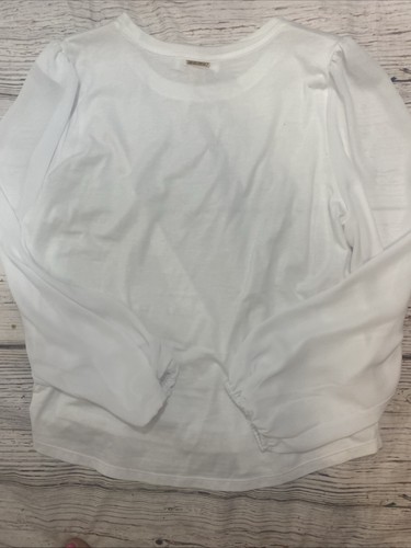 Blusa Michael Kors blanca manga transparente manga larga para mujer talla XL - Imagen 5 de 7