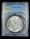 1878 8 TF Tail Feathers Morgan Silver Dollar $1 PCGS MS62