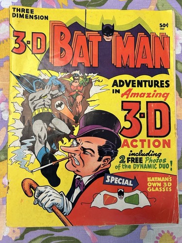3-D BATMAN ADVENTURES 1966 - DC COMICS - UNCUT ORIGINAL GLASSES Special edition - Picture 3 of 10