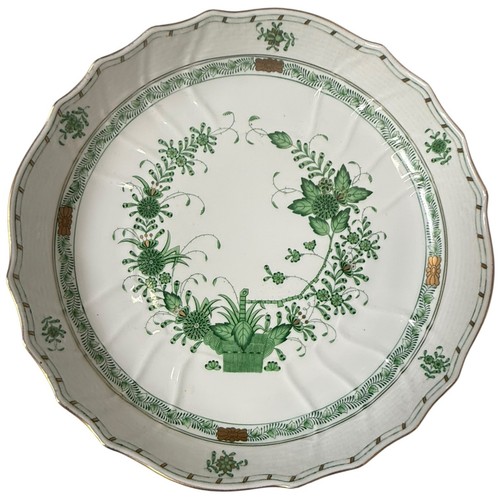 Herend Hungría Borde ahuecado Redondo Tazón de Verduras Ramo Chino Verde 10-1/2" - Imagen 7 de 7