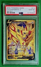 2020 😺 PSA-10 - #212 FA/Zamazenta V Oro Segreto Pokemon Raro 