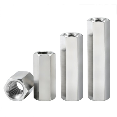 M2 M2.5 A2 STAINLESS STEEL HEX CONNECTOR NUTS THREADED ROD COUPLERS - Picture 5 of 6
