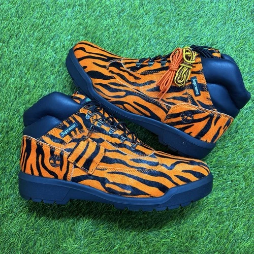 Supreme × Timberland Field Boot Tiger 24FW Week13 Men's Size 13 TB 0A6EUN ENA