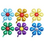  6pcs Inches Six-petal Flower Design Balloons Creative Aluminum Foil Floral Toy