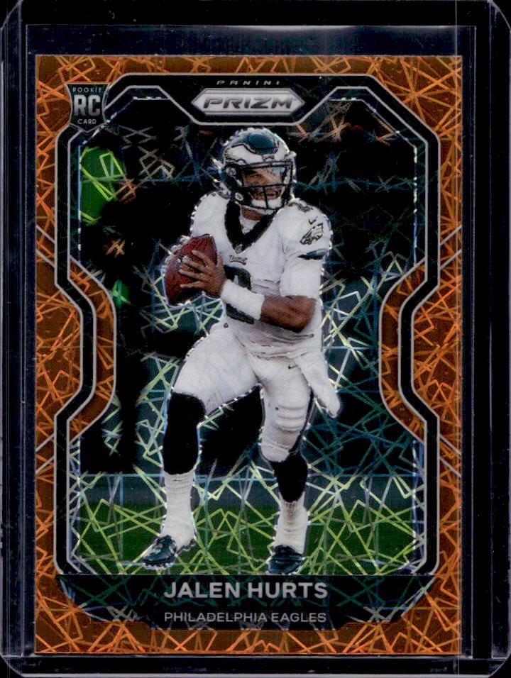 2020 Panini Prizm Jalen Hurts RC Lazer Rookie #343 Eagles