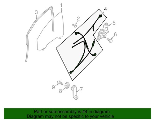 NEW OEM Front Left Window Regulator 80721ZT00A for Titan 04-15 Armada 05-15 - Picture 4 of 9