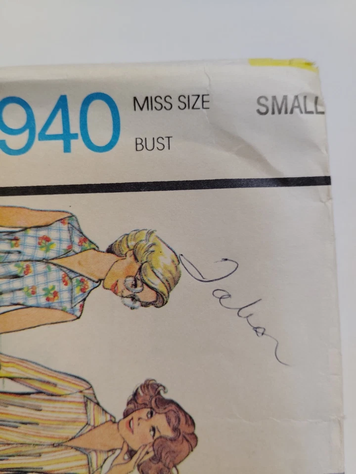 McCall's 5940 Nightgown Caftan Robe Sewing Pattern Ladies S 10 12 UC VTG Long - Image 3 of 4