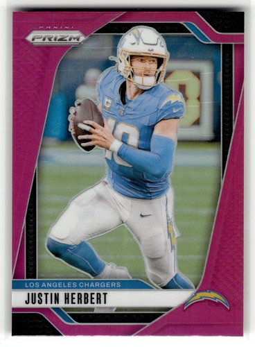 Justin Herbert 2024 Panini Prizm #157 Los Angeles Chargers Pink