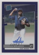 2020 Donruss Optic Rated Rookie Signatures Purple Prizm Ronald Bolanos Auto 0c2