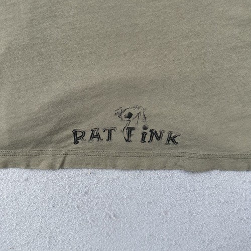 Y2K Ed Roth Rat Fink T Shirt Men’s 2XL Green Graphic Bad News Distressed - Picture 23 of 24