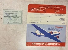 Vintage American Airlines envelope and Passenger Coupon from 1938