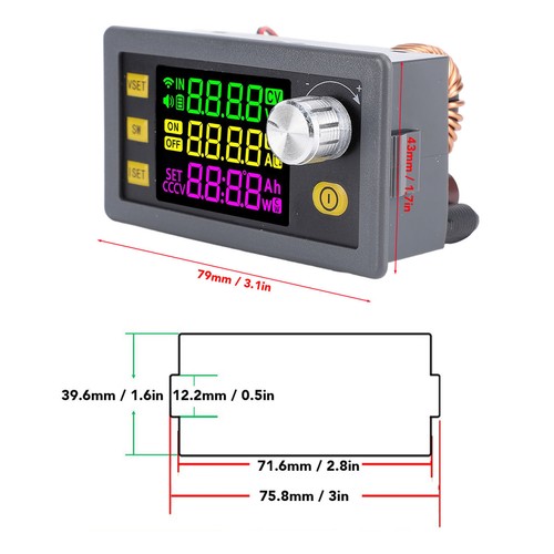 Variable Power Supply Constant Voltage And Current DC Regulator 12-72.00V Input - Picture 8 of 23