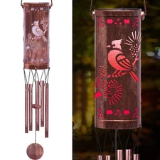 Solar Wind Chimes Hanging Lights Outdoor Metal Wind Chimes Memorial Wind Chim...
