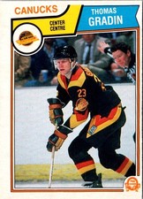 1983 O-Pee-Chee Thomas Gradin #350 Vancouver Canucks Hockey Card