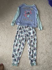 Disney Stitch Pajamas Sleep Set Soft "Snow Much Fun  Size M 8-10 
