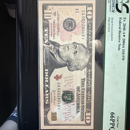 Fr 2040-A * Star $10 FW 66PPQ Graded Star Note GEM NEW Reserve Note - Picture 2 of 3