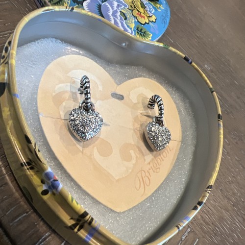 Brighton Sacred Heart Dangle Earrings W/Heart Tin **RETIRED** - Picture 3 of 6