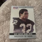 1990 Pro Set #18 Marcus Allen Mvp Super Bowl Xviii Collectible Insert