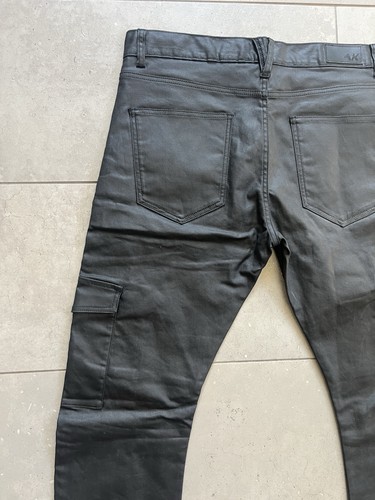 Jeans AKINGS New York Alan King Omari cerati neri impilati uomo skinny moto taglia 36 - Foto 16 di 20