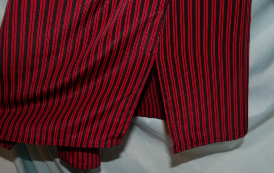 Red Black Striped Collared Long Sleeve Button Up Women's Size 2X - Image 4 of 4