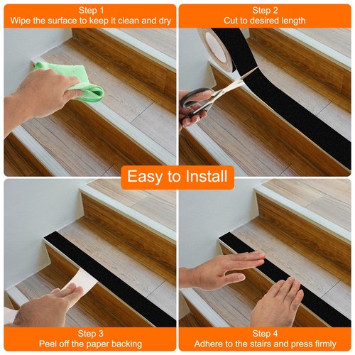 Anti Rutsch Zugband 2" x 16,29ft Wasserdicht Rutschfest Griffband Weiß - Bild 5 von 7