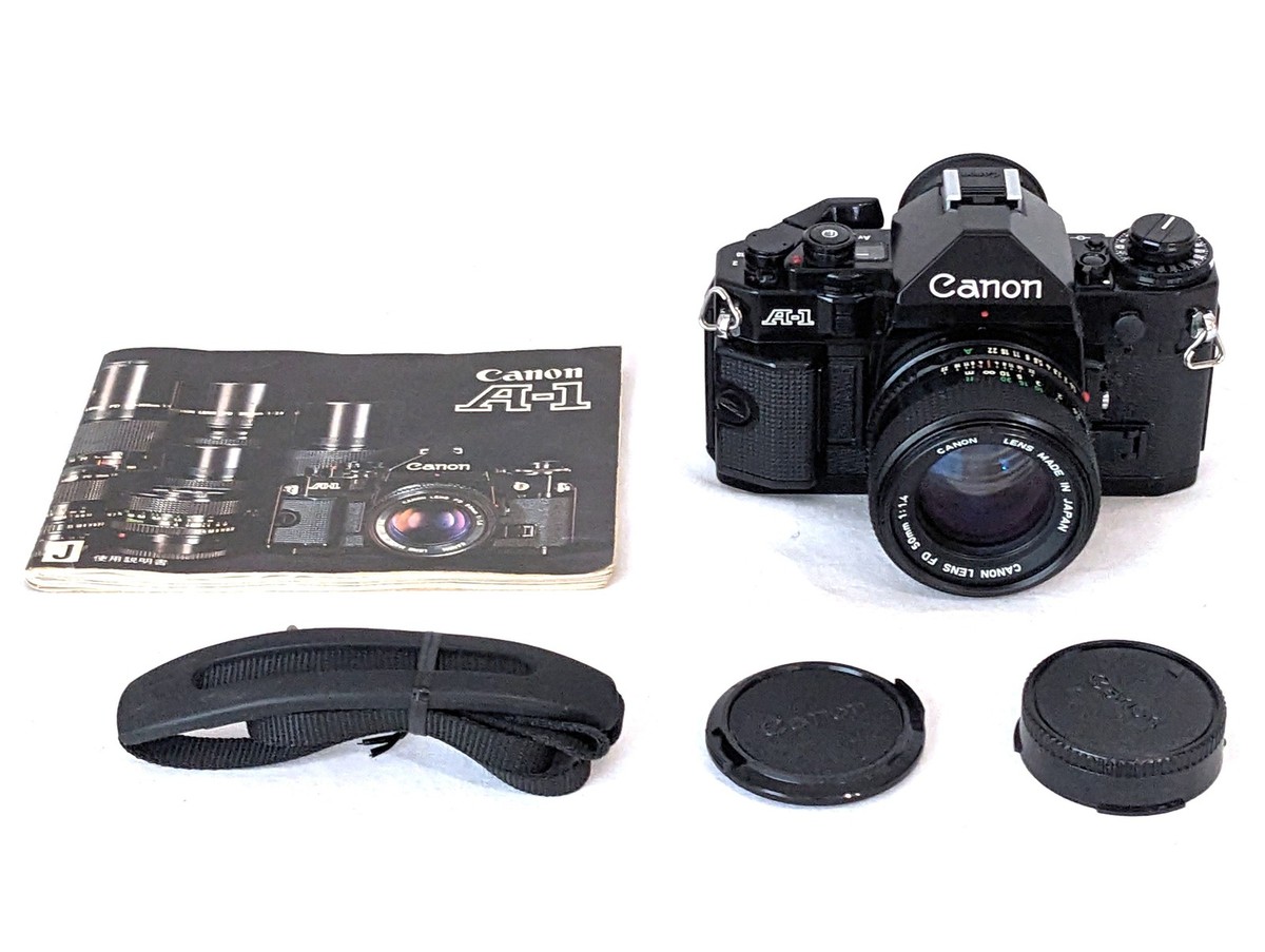 【美品】Canon A-1 / New FD 50mm Canon AV-1 with FD 50mm f/1.8 & 35-135mm f/3.5-4.5 – Film