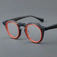 Double Ring Acetate Eyeglass frames Full Rim Women Men Retro Glasses 47 25-145mm