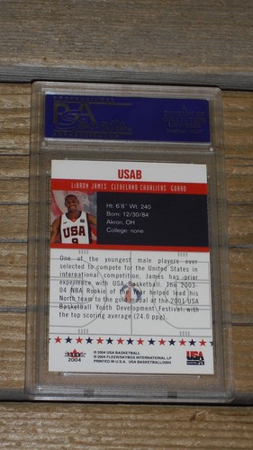 LaBron James 2004 Skybox #USAB USA Basketball Rookie - PSA GEM MINT 10 #81815461 - Foto 3 di 4