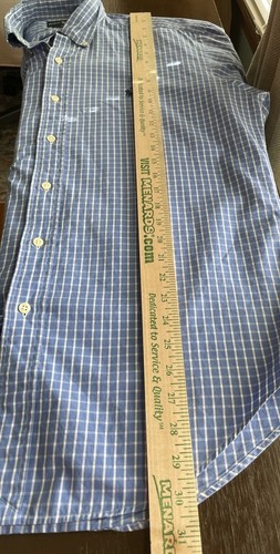 Polo Ralph Lauren hellblaues Herrenhemd mit Gingham-Knöpfen klassische Passform Größe Small - Bild 4 von 5