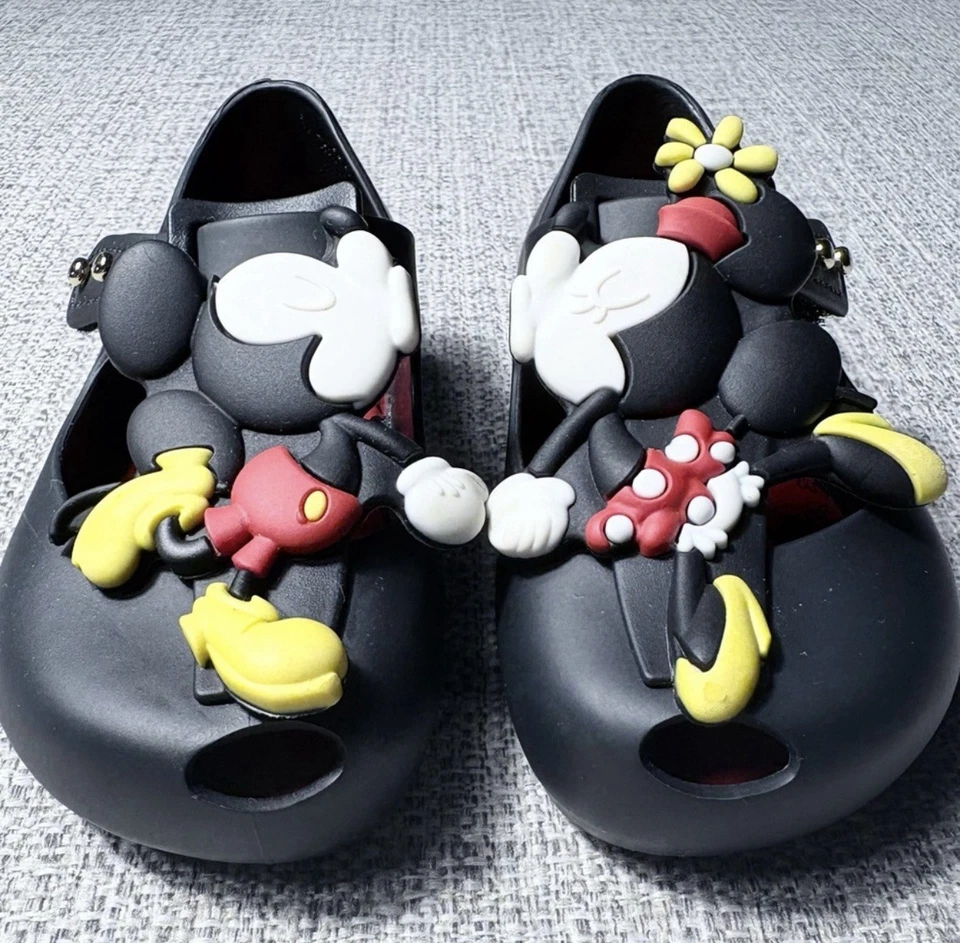 Mini Melissa Disney Zapatos de Beso Mickey & Minnie Mary Jane Niñas 6💛💥 Foto 2 de 4