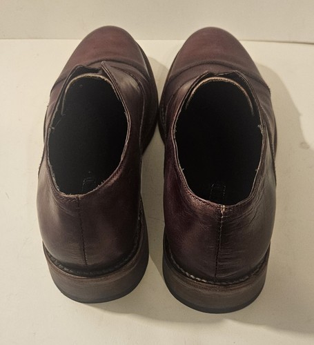 Zapatos Oxford sin cordones de cuero borgoña Freebird Detrick para hombre talla 11 - Imagen 4 de 9
