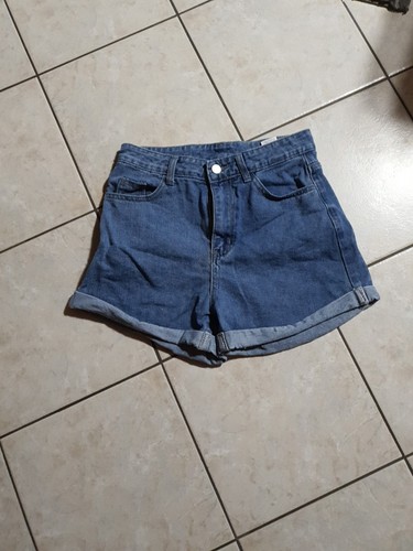 Jeans Shorts Hot Pants Gr. 38 Blau stretch 5-Pocket M. Umschlag - Bild 1 von 2