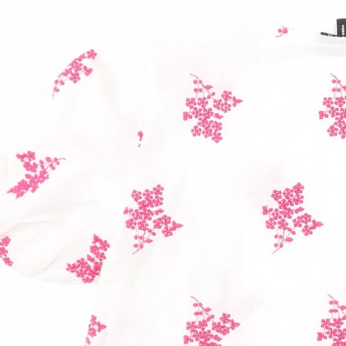 Vero Moda Women's White Floral Blouse S - Picture 5 of 12