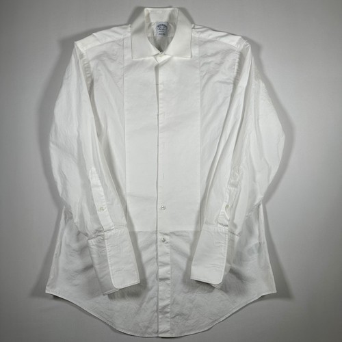 Camisa de Vestir Brooks Brothers Blanca Regent Fit Formal Esmoquin - 16.5/33 - Imagen 2 de 5