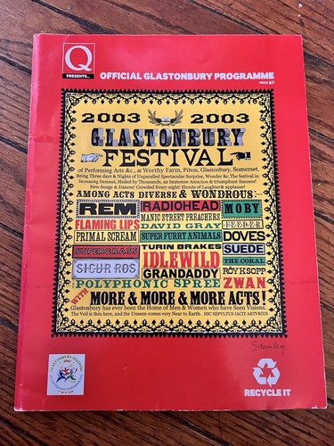 Radiohead 2003 Glastonbury Festival Programm QMag REM Cool Cymru Manics etc. - Bild 1 von 3