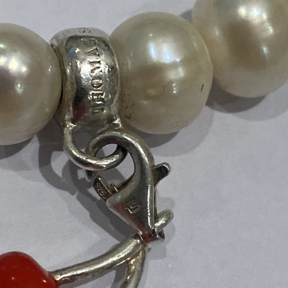 Pulseira de pérolas Thomas Sabo e pulseira de prata cerejas precisa de atenção - Imagem 3 de 4