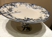 NEW 222 FIFTH ADELAIDE BLUE AND WHITE PORCELAIN CAKE STAND 5