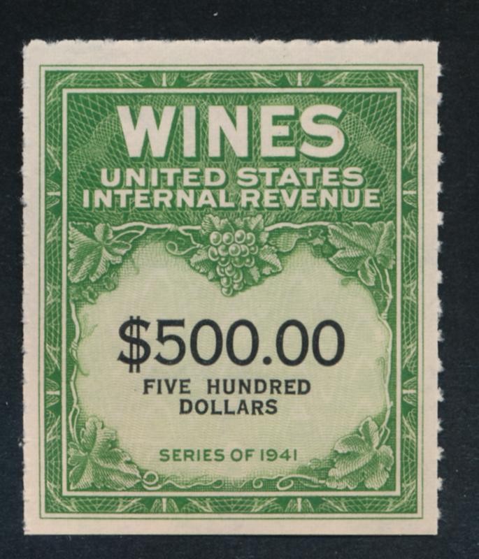 UNITED STATES (US) RE51 MINT VF NH $500 WINE NGAI